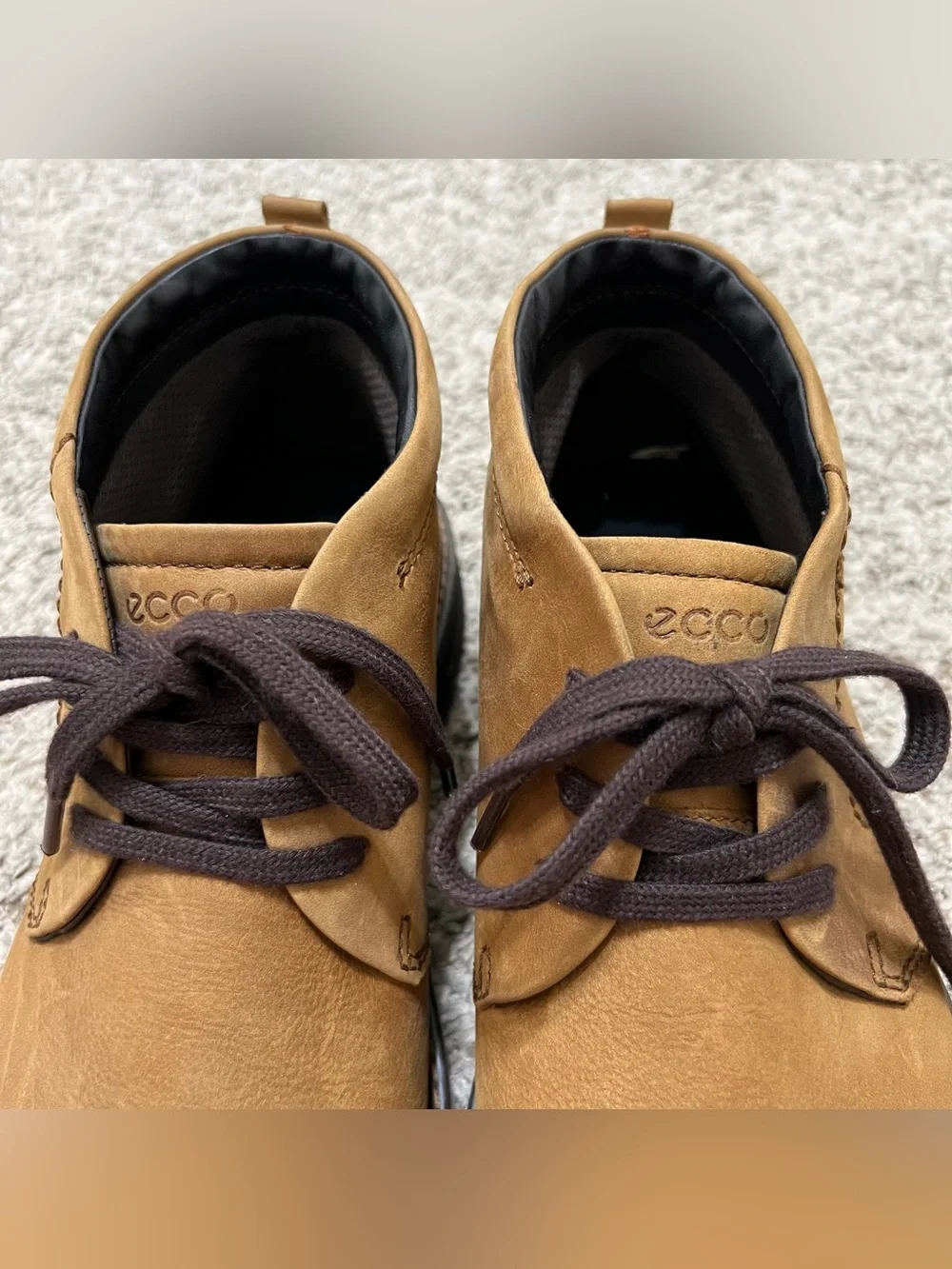 ECCO Hydromax Brown Leather Water-Resistant Chukka Boots Size 44 US 10